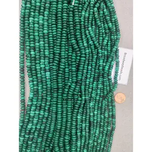 malachite rondelle AAA grade 16"strand 3mmx6mm 4mmx8mm 5mmx9mm
