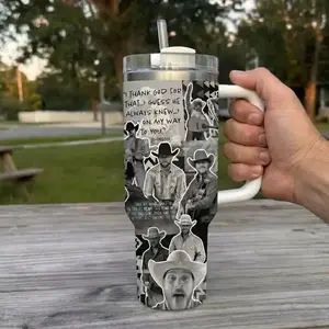[MADE IN US] Vintage Co.dy John.son 2Sides Tumbler, Country Music Tumbler, Tribute Tumbler, Concer Gift