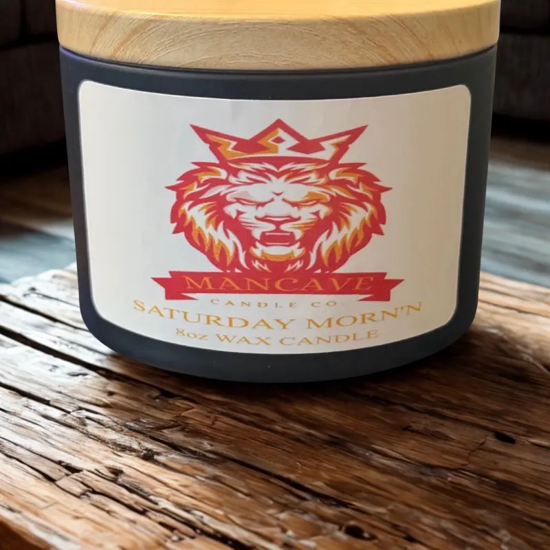Mancave Candle Co. 8oz Saturday Morn'n Soy Wax Candle