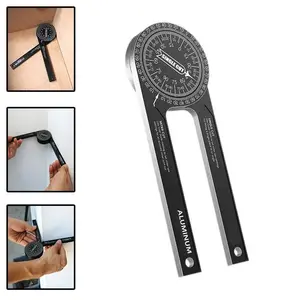 Aluminum Slant Cut Saw Angle Gauge, 7 Inch Anti-Rust Angle Measuring Tool, Hand Measuring Tool, Precision Laser Engraved Scale, Professional Woodworking Measure