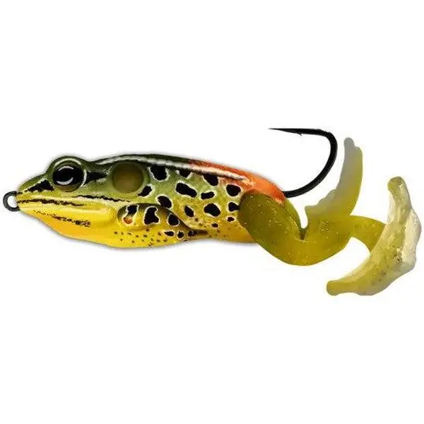 LIVETARGET Ultimate Frog Stride Bait, Open Water, 2 Different Sizes, Resting Pose, Surface Fishing, Vulnerable Look, Multi-Size, Effective In Open Runs