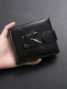 Men's Business Casual Wallet with Buckle Closure, Fashion Letter Embossed Multi-Card Holder, Coin Pocket Purse Gift for Birthday Valentine Christmas, Durable Bifold Wallet