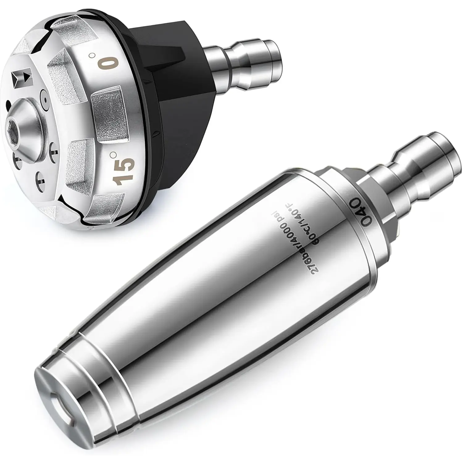 Washer Nozzle, 4000 PSI Rotating Turbo Nozzle for  Washer and 6-in-1 Quick Changeover  Washer Nozzle, Power Washer Tips with 1/4 inch Quick Connect, 4.0 GPM 4.0 Orifice