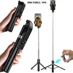 Bluetooth-compatible Selfie Stick Tripod with Remote Shutter, Extendable Adjustable Phone Holder Design, Lightweight Portable Compact Travel Accessory for Photography & Video Recording
