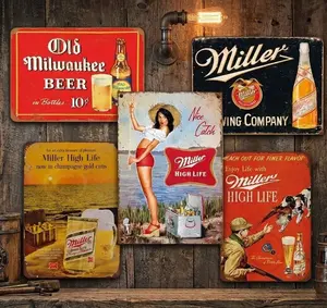 Vintage Retro Tin Sign, Man Cave Decor for Men, Brewing Bar Retro Vintage Metal Bar Sign, Bar Pub Kitchen Decor