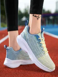 Spring & Fall Fashion New Casual Sports Flyknit Women's Shoes, Shock Absorption Ultra-Light Soft Sole Running Shoes