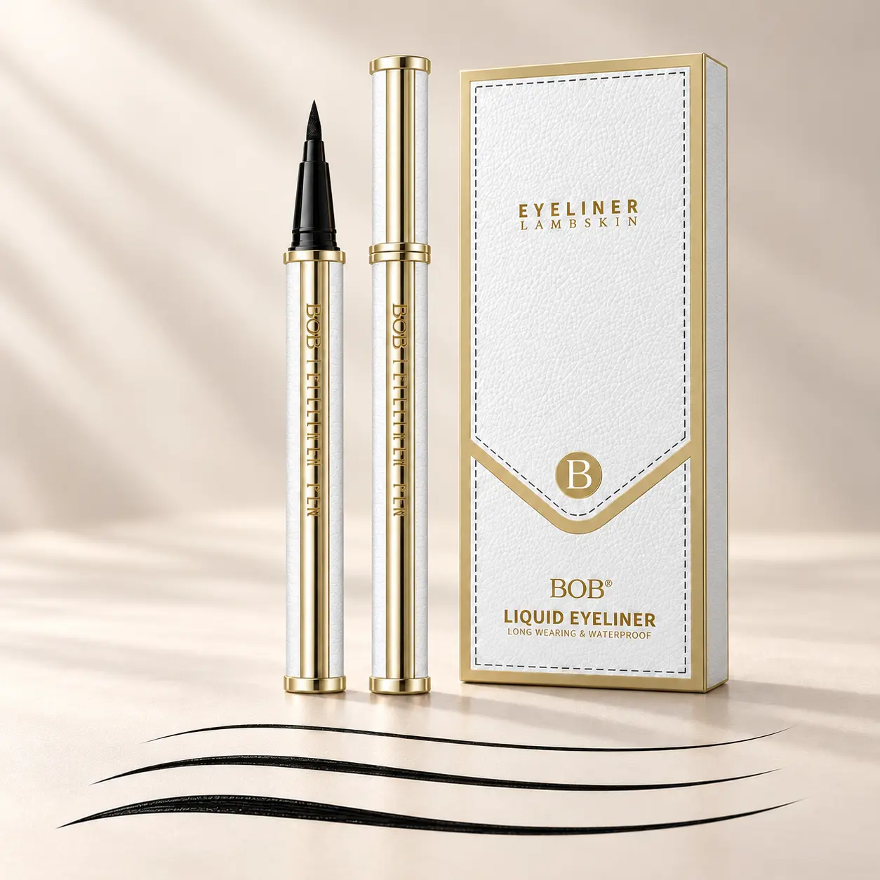 Women's Waterproof Lambskin Eyeliner Pen - 1 Piece, Smooth Thick Tip, Beginner-Friendly Daily Beauty Cosmetic Tool, Makeup Products