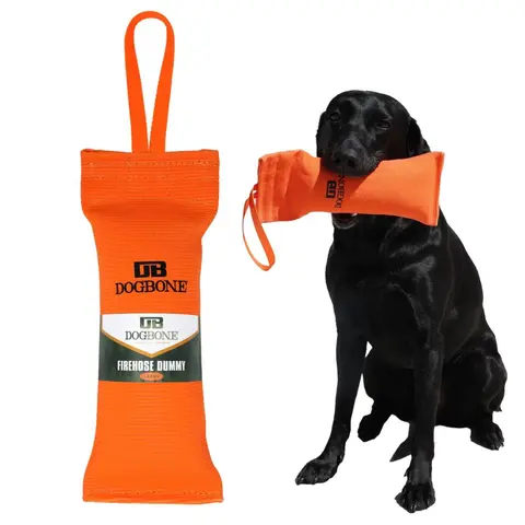 DogBone Firehose Dog Bumper for Hunting & Sporting Dog Training – Perfect Floating Dummy for Water Retrieving & Fetch – Ideal Canvas Alternative for Puppies or Adult Retrievers & Includes Throw Loop Buoyant Durable