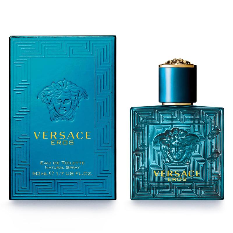 Versace Eros for Men Eau de Toilette Spray - Aromatic Fougere Fragrance with Mint & Lemon Top Notes