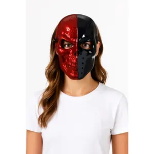 Red and Black Death Sport Halloween Mask