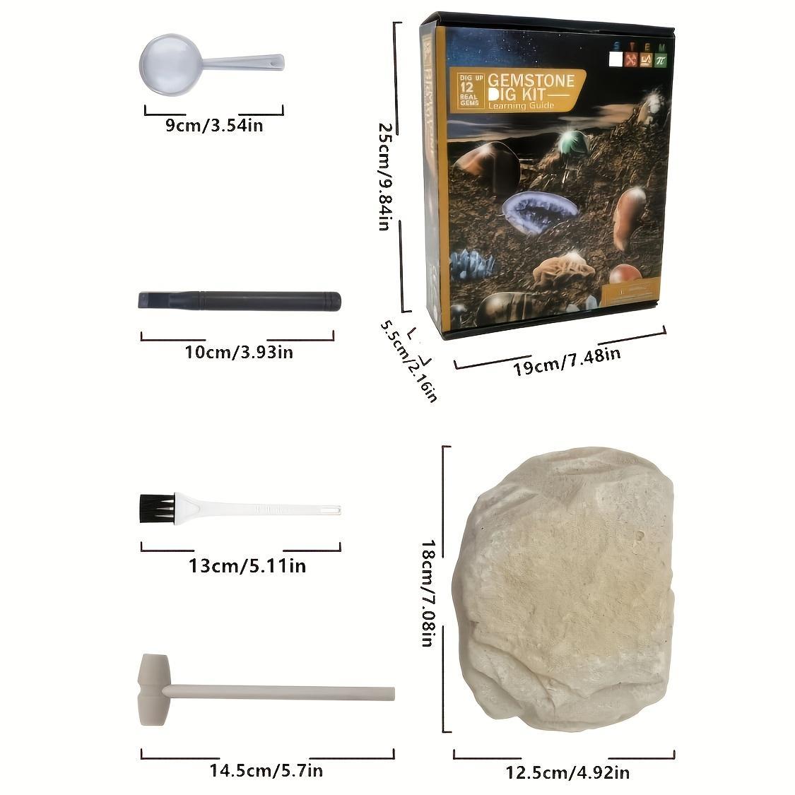 DIY Rock & Mineral Excavation Kit -, Perfect Gift for Archaeology Enthusiasts, Ideal for Halloween, Christmas & Thanksgiving, Jewelry Patterns，Beading&Jewelry Makin home decor