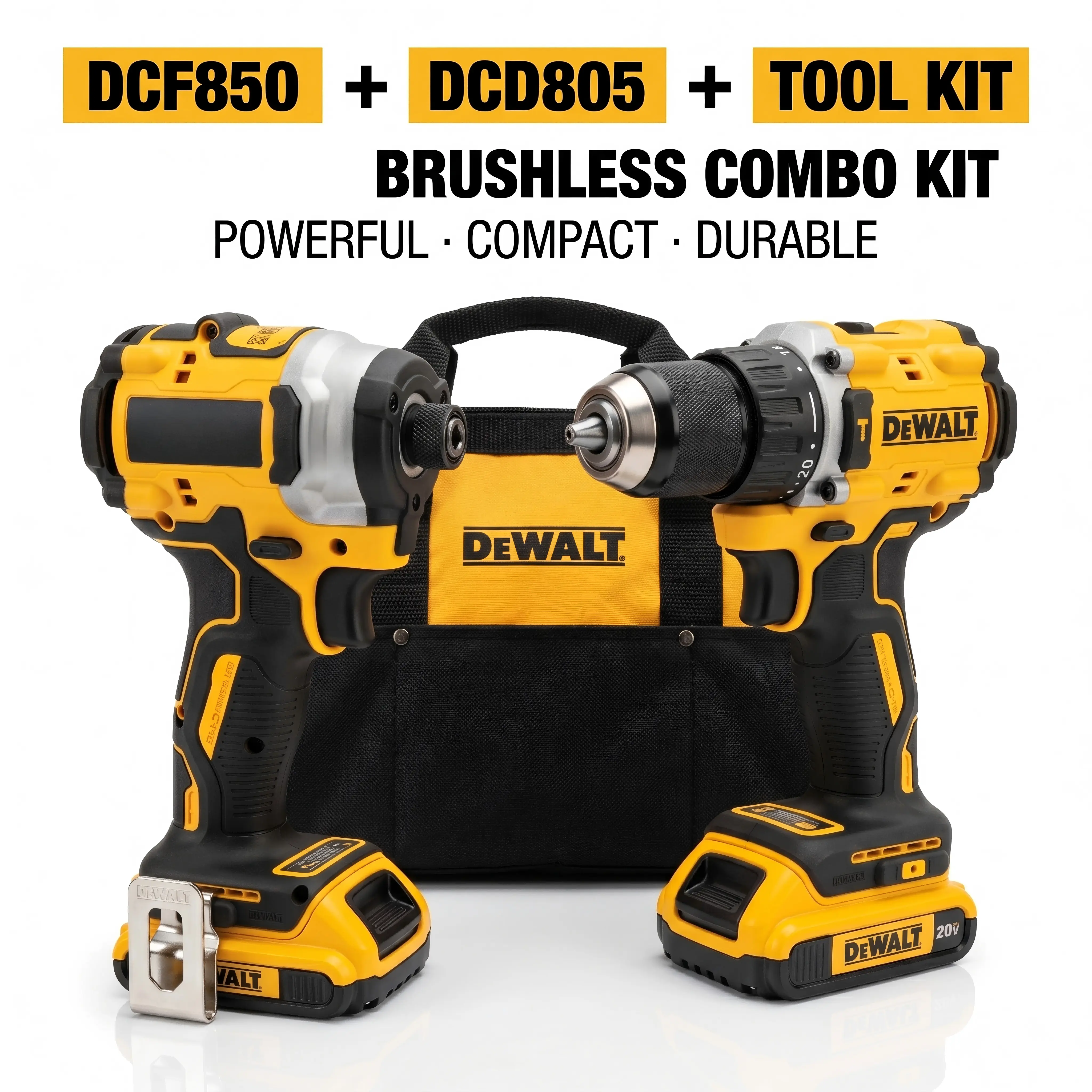 DCF805 & DCF850 Cordless Combo Kit - Cordless Driver, Screwdriver, Cross Line Laser Level & Multifunctional Drill Bit for Construction, DIY Projects indoor use extension wrench set reach tight