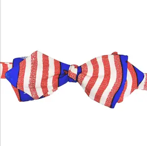 USA Bowtie - American Flag Pattern, Unisex Neckwear, Regular Tie Width, Casual Style