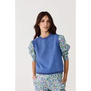Glitter Knitted Top - Lanh Blue
