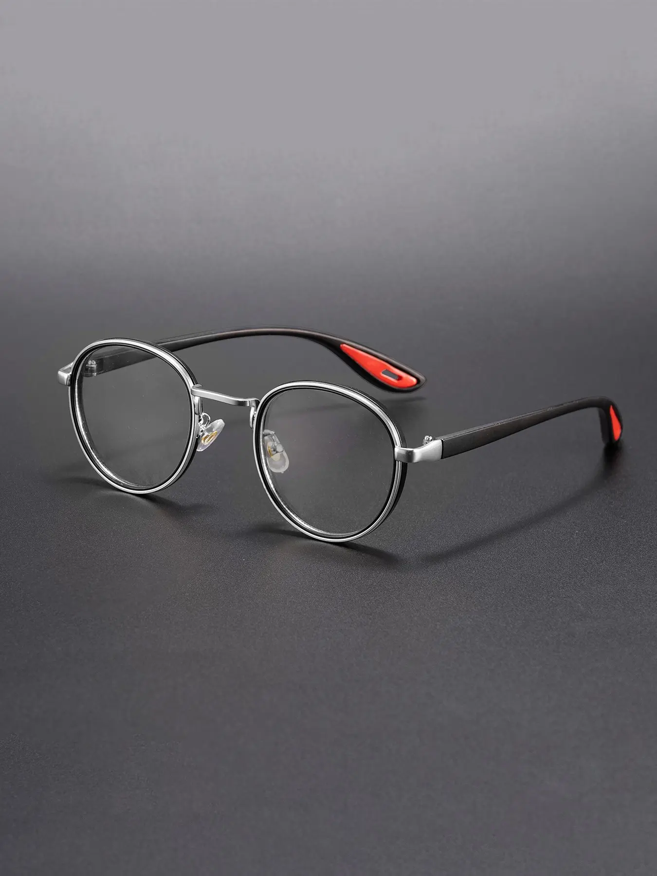 CATERSIDE One Pair With Packaging New Round Gold Retro Prescription Frame TR Material Unisex Glasses Personality Hip Hop Classic Style Suitable For Travel Street Photography Beach Wedding Photography Scenes Gift Option