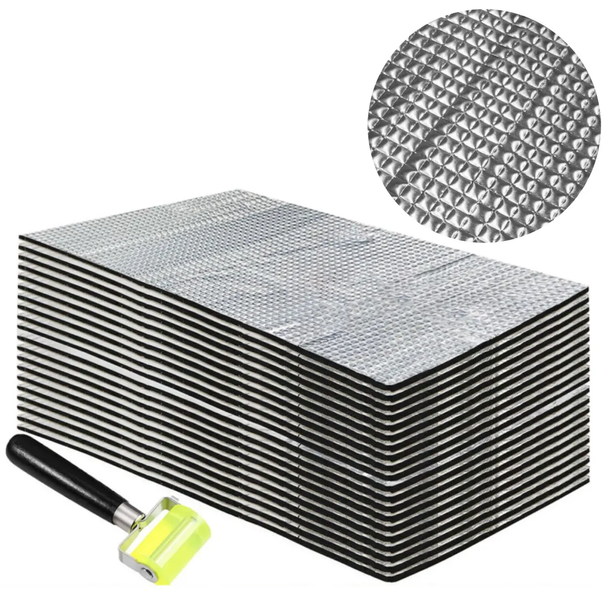 Car Heat Sound Deadening Insulation Mat - 275 Mil, 16 Sqft (16"x10"), High Temperature Resistant for Auto Hood, Engine, Roof