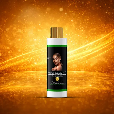 BLONDELIGHT Jumbo Intensive Glow Moisturizing Body Oil - Hydrating Silky Post-Shower Daily Care, Soothing for Sensitive & All Skins, Promotes Soft Skin, 8 fl oz/236 mL