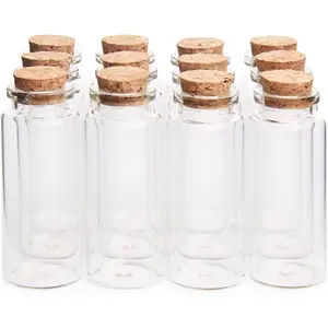 30ml 1.18" x 2.75" Mini Glass Potion Bottles Small Glass Jars (12Pcs) for Wedding Favors Halloween Decorations Baby Shower Party Favors