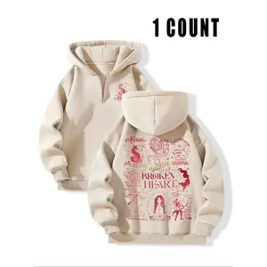 Printed hoodie, hoodie, half-zabra, fashion books, IP coat, women's clothing, suitable for novel fan parties, casual parties, appearance fantasy
