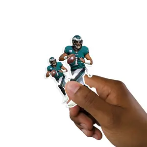 Sheet of 5 -Philadelphia Eagles: Jalen Hurts Player MINIS - Officially Licensed NFL Removable Adhesive Decal