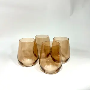 Brown Sugar - Stemless Colored Wine Glasses