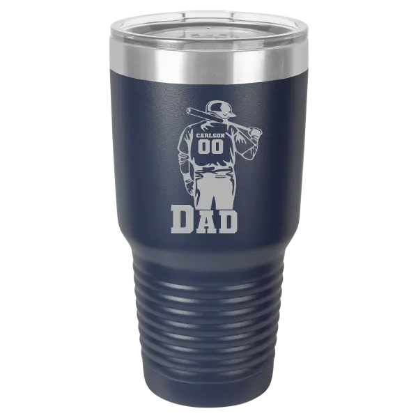 CUSTOM BASEBALL PLAYER DAD TUMBLER
