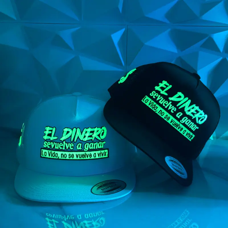 El Dinero Glow in the Dark Glow Hat Flat Bill Snapback