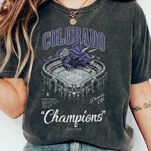 [Sale up to 50%] [Free Ship] Vintage Colorado Baseball Shirt, Retro Rockies Game Day T-Shirt Comfort Colors, Cozy Oversized