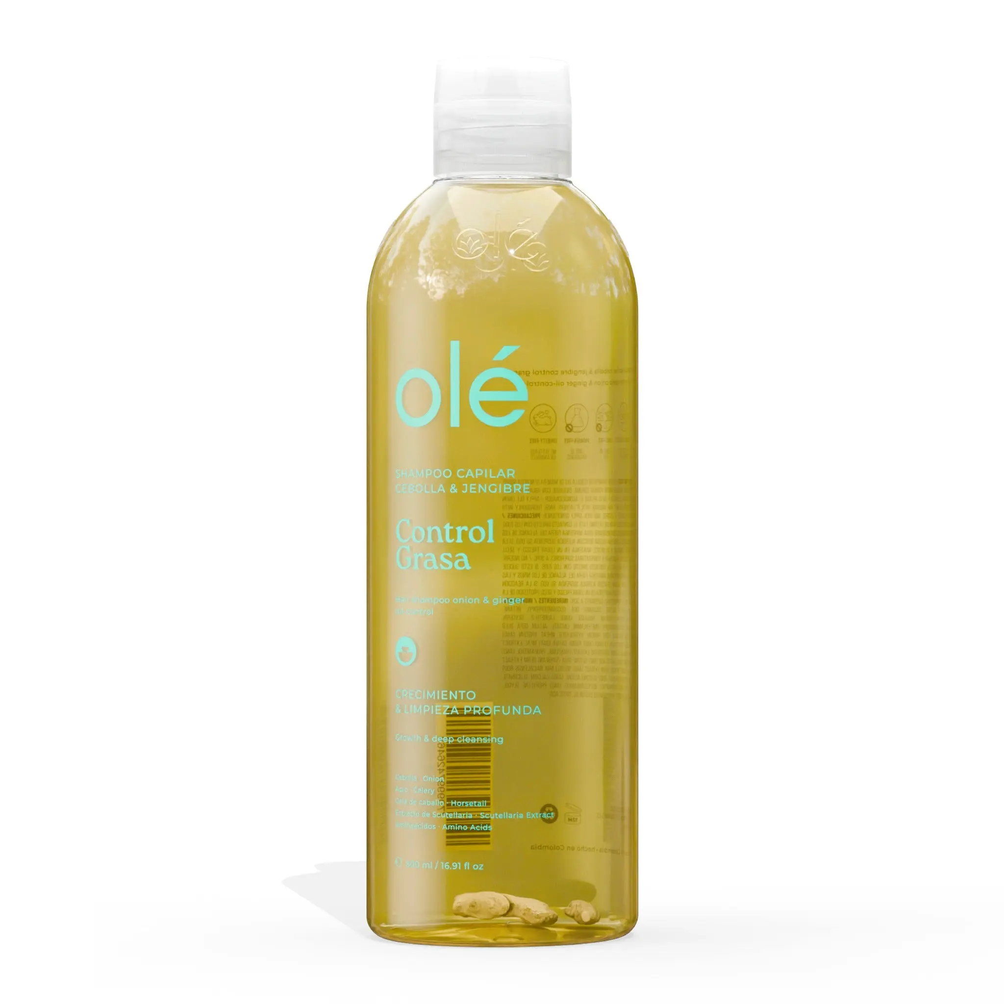 Onion & Ginger Purifying Shampoo for Oily, Congested & Dandruff-Prone Scalps, pH Balancing & Strengthening Formula, 500 ml / 16.9 fl oz, Haircare, Strengthening Shampoo, Balanced Shampoo