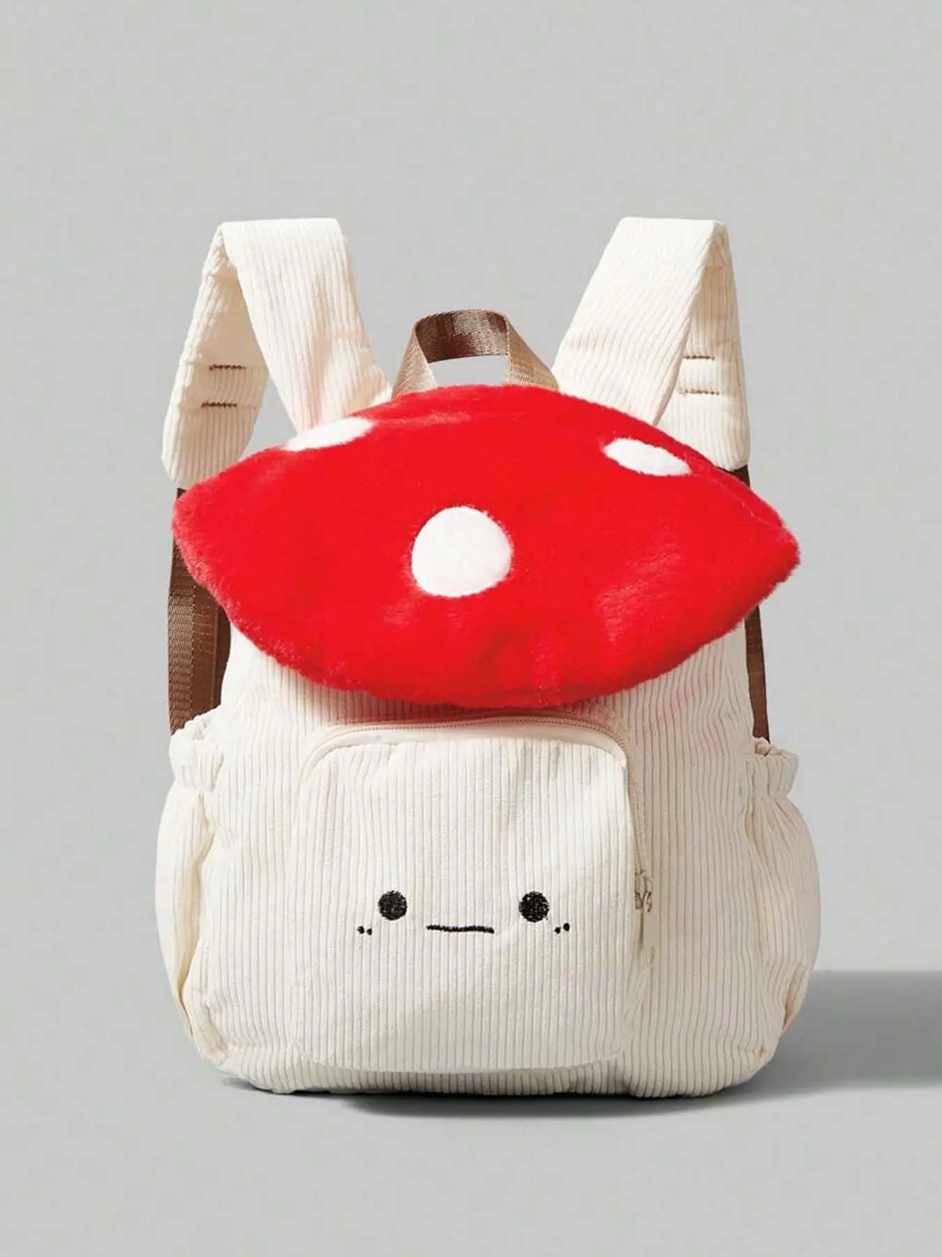 Niche cartoon mushroom top creative design bag, casual versatile, cute and soft schoolbag, three-dimensional mushroom small backpack, Cute Backpacks, versatile daily travel, shopping, Kawaii Backpack Daypacks