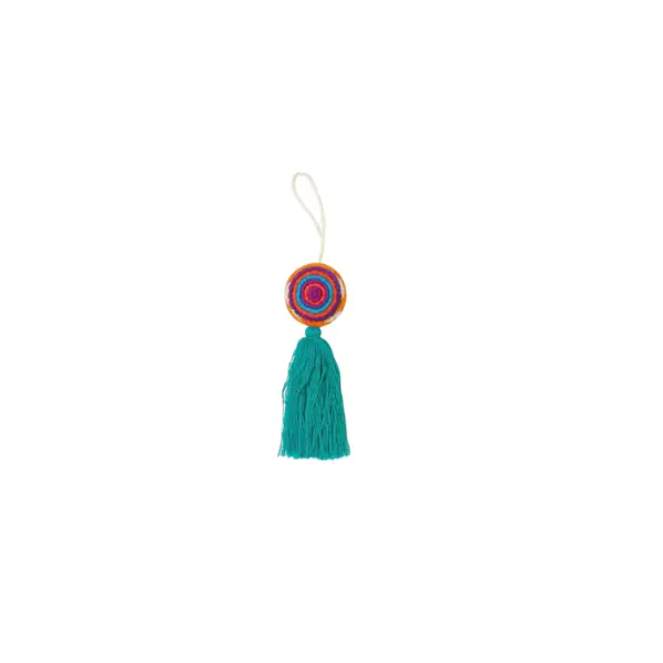 Mexican embroidered charm or pom pom.