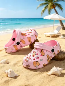 Eva Slippers, Cartoon Cute, Lightweight, Soft Footfeel, Suitable for Daily Use, Home, Bathroom, Beach Play