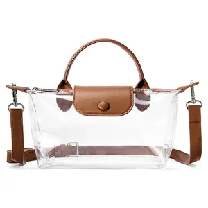 "PVC Waterproof Transparent Tote Bag – Large Capacity Phone Bag, Unique Sling Shoulder Crossbody Bag for Stylish Everyday Use"
