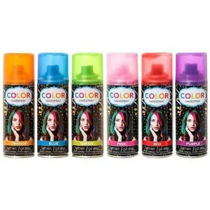 (24 Cans) 2 oz Temporary Hair Color Spray 6 Colors for Party, Festival, Halloween, Holiday, Anniversary, Graduation