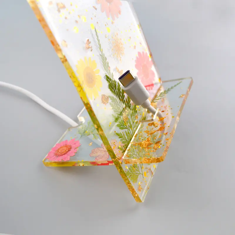 1 Set Mobile Phone Holder Silicone Resin Mold Craft DIY Mould Crystal Epoxy Resin Casting Molds Phone Holder Design