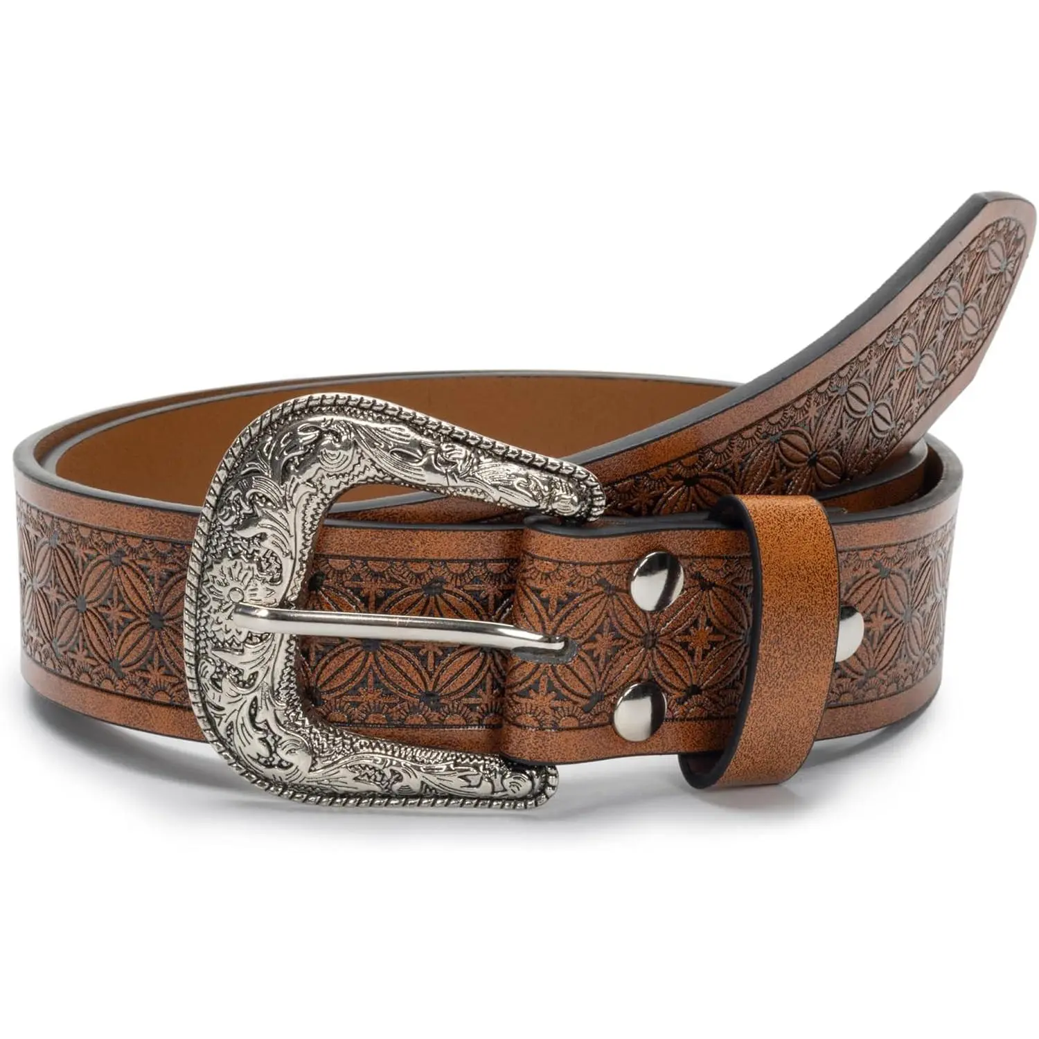 Western-Belt-for-Women-Cowgirl, PU-Leather-Waist-Belts with  display picture 3