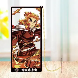 Demon Slayer Kimetsu no Yaiba Metal Bookmark Set Anime Cosplay Accessories Study Stationery Collection