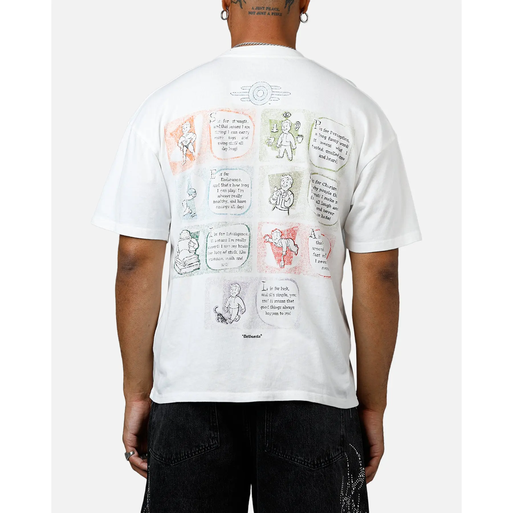 73Studio X Fallout '76 S.P.E.C.I.A.L Vintage T-Shirt White 73Studio X Fallout '76 S.P.E.C.I.A.L Vintage T-Shirt White