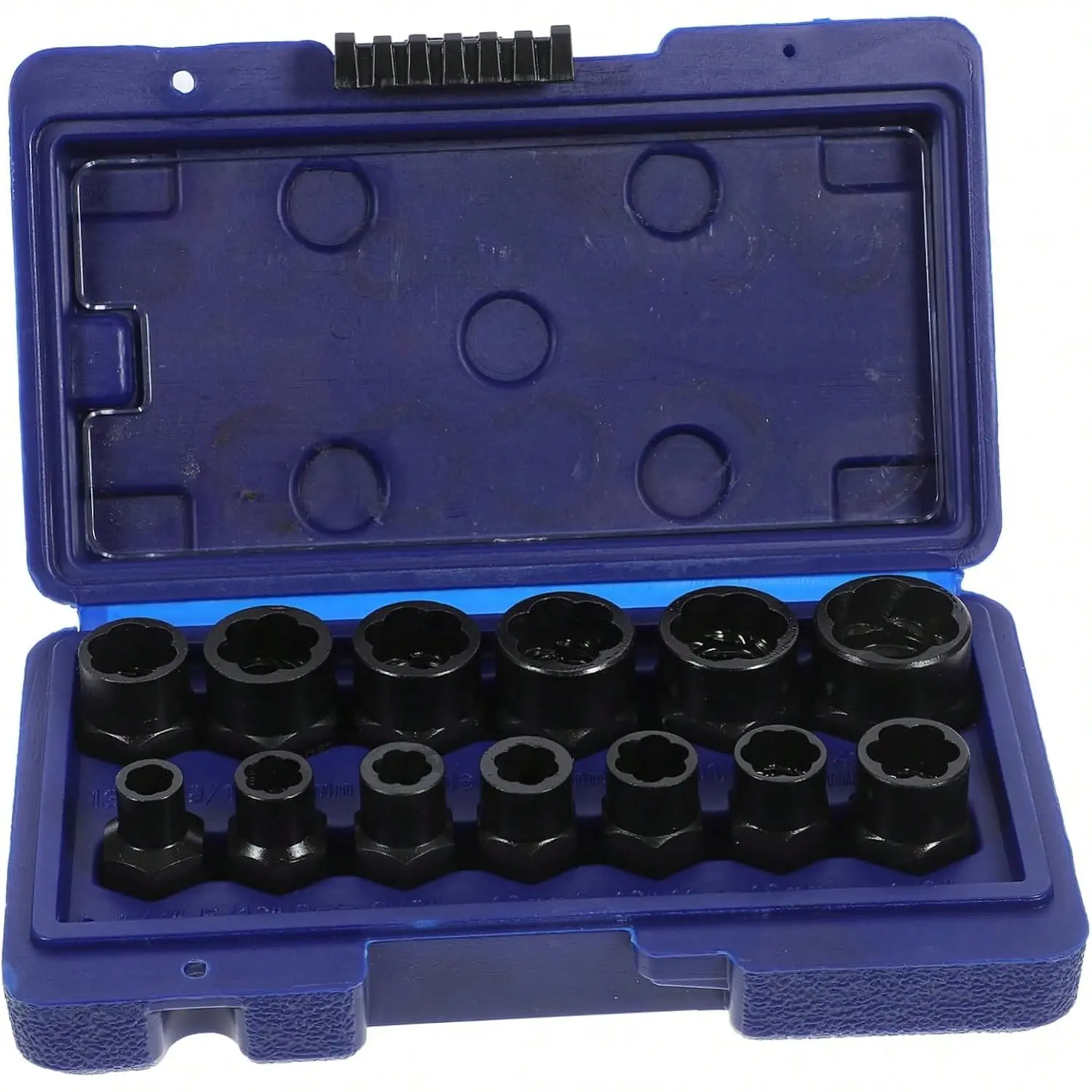 UPKOCH Lug Nut Extractor Set Bolt Nut Remover 13pc Socket Set High Grade Chromium-molybdenum Steel Integrated Molding Wide Applications
