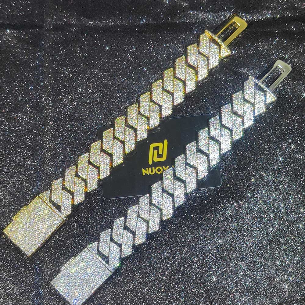 Hip Hop Jewelry Men Iced Out Chains Big Heavy 25mm Six Rows Cz Stone Cuban Link Chain High Quality Bling Necklace ﻿