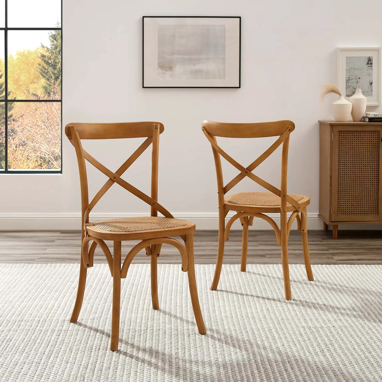 Modway Gear Dining Side Chair Set of 2 in Walnut Modway Gear Dining Side Chair Set of 2 in Walnut