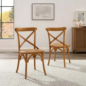 Modway Gear Dining Side Chair Set of 2 in Walnut