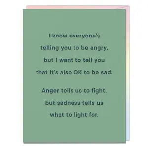 What to Fight For It’s Okay to Be Sad Empathy Card