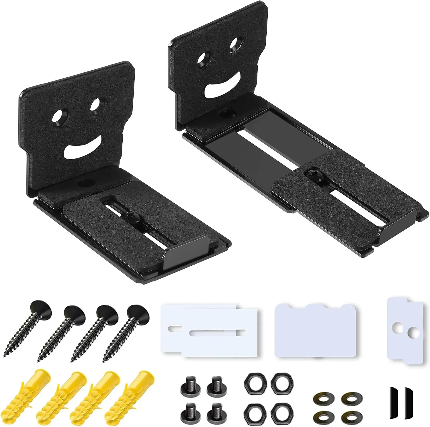 Audio Slide Rail Wall Mount Bracket for LG Samsung Sony Home Theater | Length Adjustable, Echo Wall Sound Wall Frame, Adjustable Wide Version, Long and Short Slide Rail