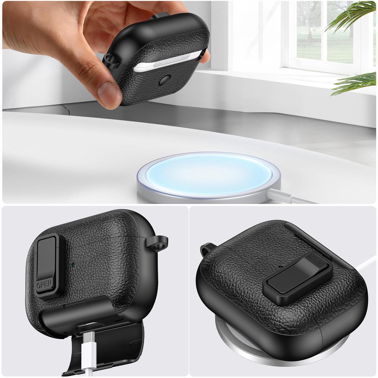 with Safety Lock Case For Apple For for AirPods 4 / 3 / 2 / 1 for AirPods Pro 3 / Pro2 / Pro For Airpod Earbuds Headset Earphones Headphones Protective case Carabiner Anti-Drop Matte PU-Leather Audio Shockproof Cover Summer Decoration Accessories Durable with Safety Lock Case For Apple For for AirPods 4 / 3 / 2 / 1 for AirPods Pro 3 / Pro2 / Pro For Airpod Earbuds Headset Earphones Headphones Protective case Carabiner Anti-Drop Matte PU-Leather Audio Shockproof Cover Summer Decoration Accessories Durable