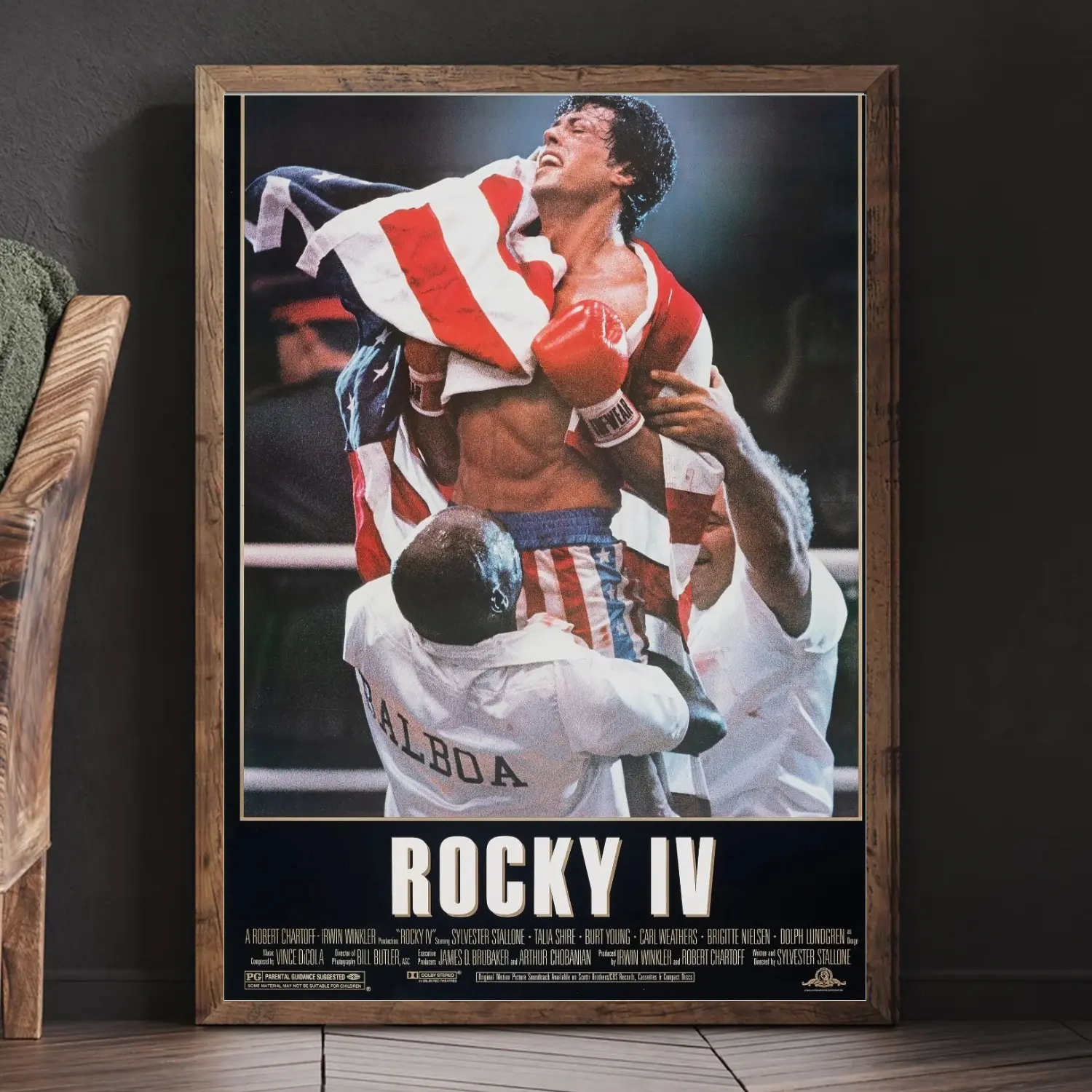 1985 Rocky IV Movie Poster, Rocky Balboa Italian Stallion Ivan Drago Poster No Frame Decor Photo