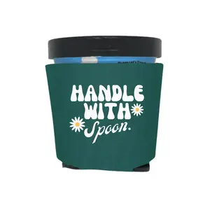 Ice Cream Pint Coolers, Handle With Spoon, Funny Ice Cream Pint Sleeves, Funny Party Favor and Gift Ideas, Foam Holder for Ice Cream Lover