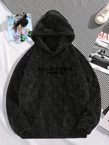California Embroidered Fleece Hoodie | Street Style Unisex Pullover with No Zipper | Comfortable Fit Long Sleeve Casual Black Top for Men Women & Couples Gift