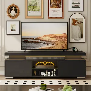 Yitahome TV Stands for Living Room, 65 55 50 inch TV Stand, Modern Entertainment Center w/Power Outlets, LED Television Stands with Storage, Wood TV Stand, Gaming Media Stand