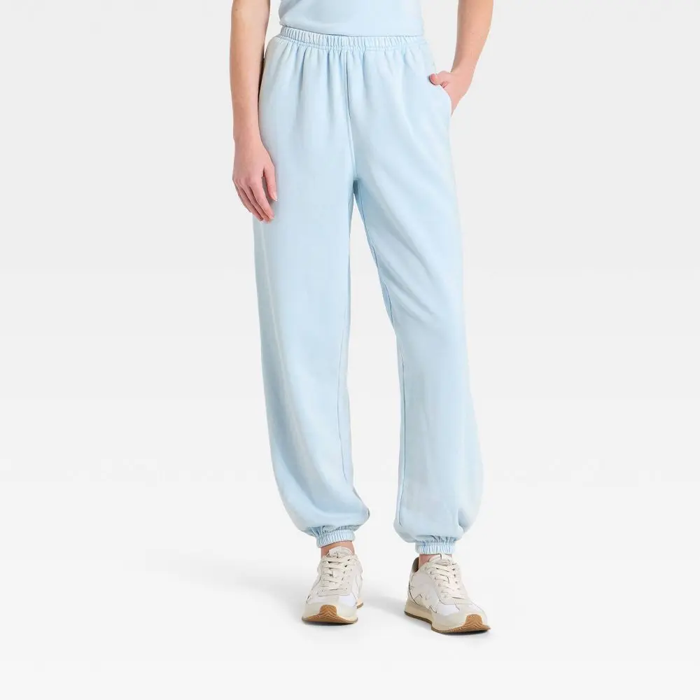 Universal Thread Women's Casual High-Waisted Balloon Jogger Pants - Blue